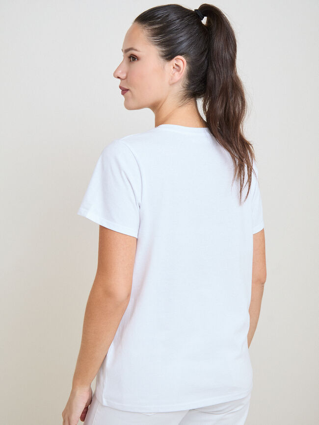 CAMISETA SELLO VERANO Blanco Optico