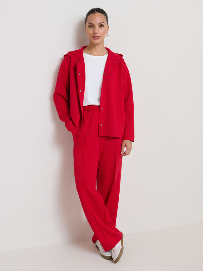 PANTALON VESTIR DETALLE Rojo