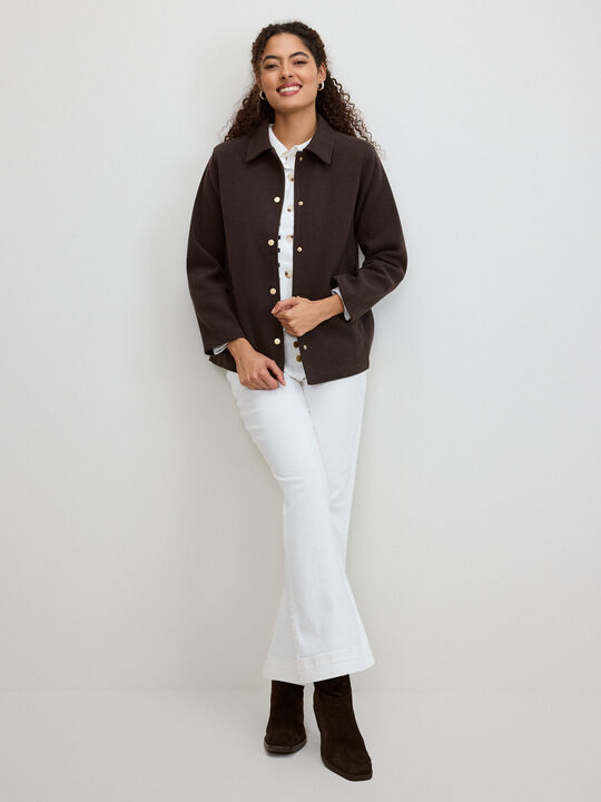 CHAQUETA PA&Ntilde;O BASICA Marron image number null