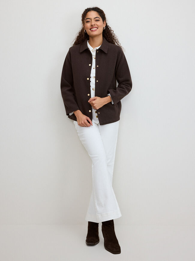 CHAQUETA PA&Ntilde;O BASICA Marron