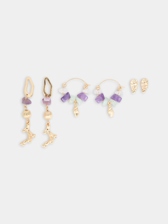 PACK PENDIENTES CORALES Oro image number null