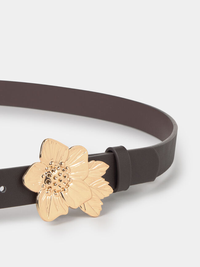 CINTUR&Oacute;N POLIPIEL HEBILLA Cafe Noir