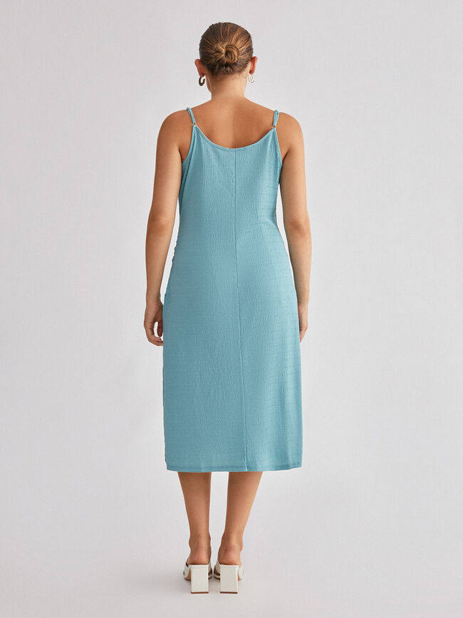 vestido detalle abalorios Vintage Blue
