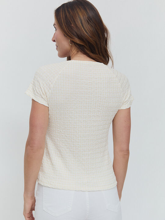 CAMISETA NUDO VICHY Amarillo image number null