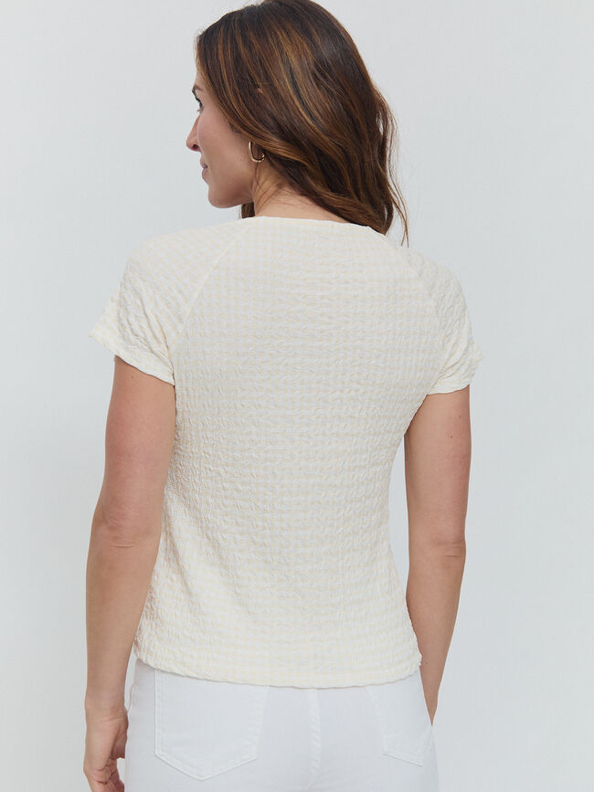 CAMISETA NUDO VICHY Amarillo