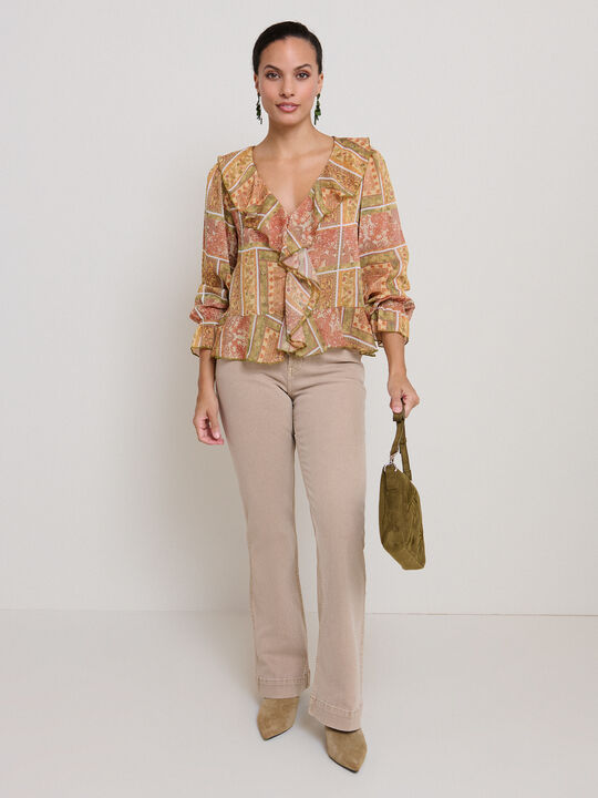BLUSA ROMANTICA VOLANTES Crudo image number null