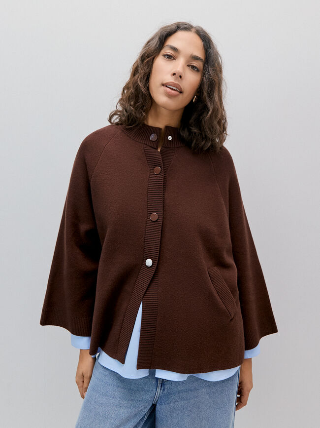 CARDIGAN CAPA ROJO MARTE