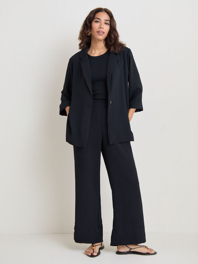 PANTALON ANCHO CINTUR&Oacute;N Negro