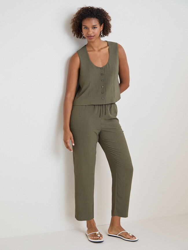 PANTAL&Oacute;N JOGGER FLUIDO Kaki