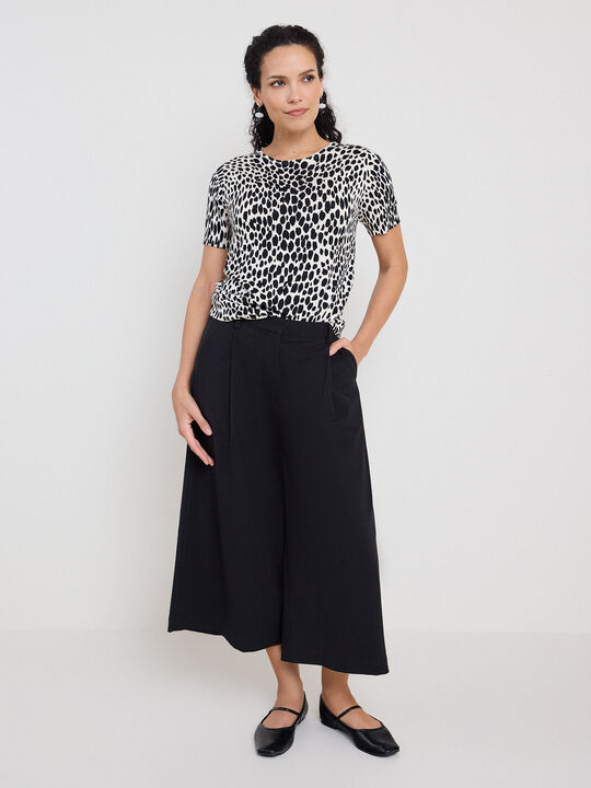 PANTAL&Oacute;N CULOTTE VESTIR Negro image number null