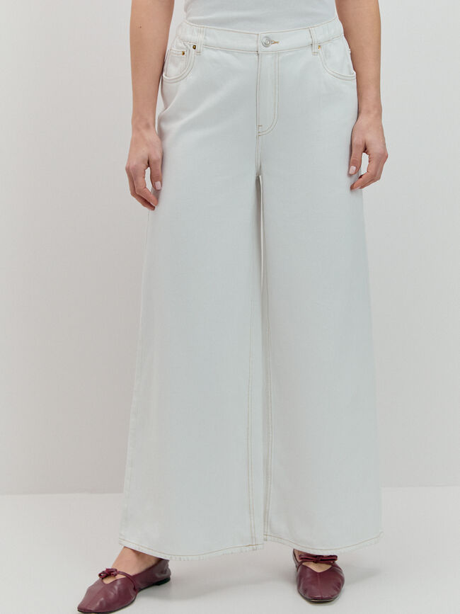 SUPER WIDE LEG GOMA Blanco Hueso