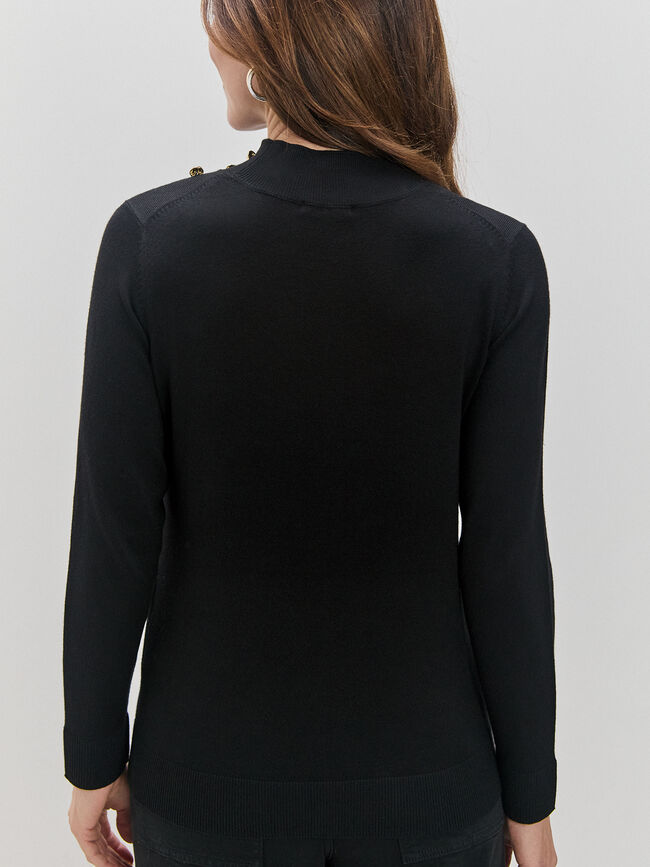 JERSEY PERKINS BOTONES Negro