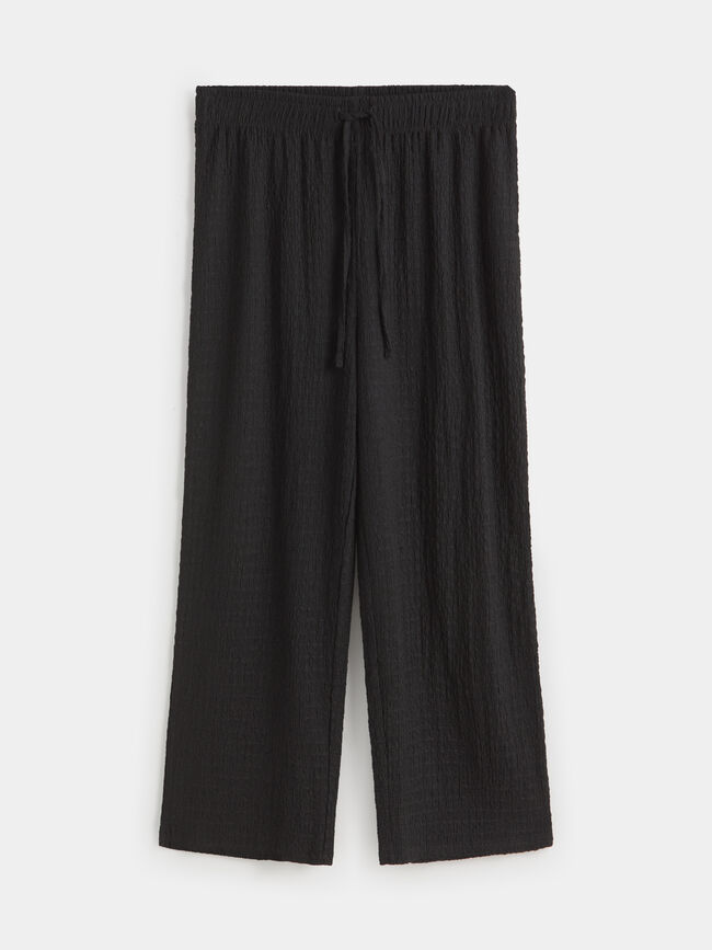 PANTALÓN EFECTO ARRUGADO Negro