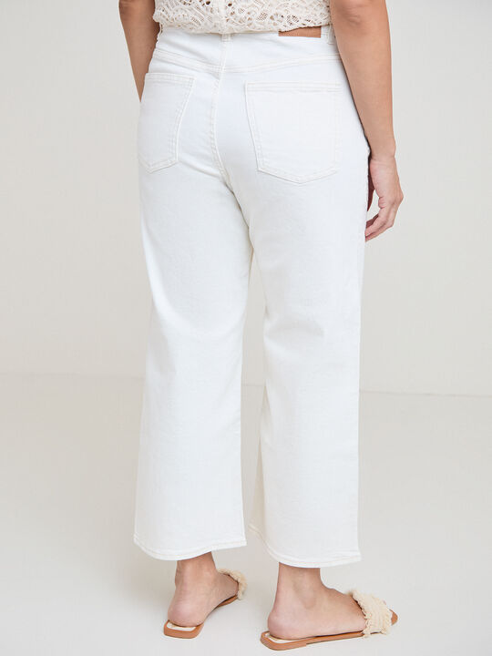 WIDE LEG BORDADO LATERAL Blanco Hueso image number null