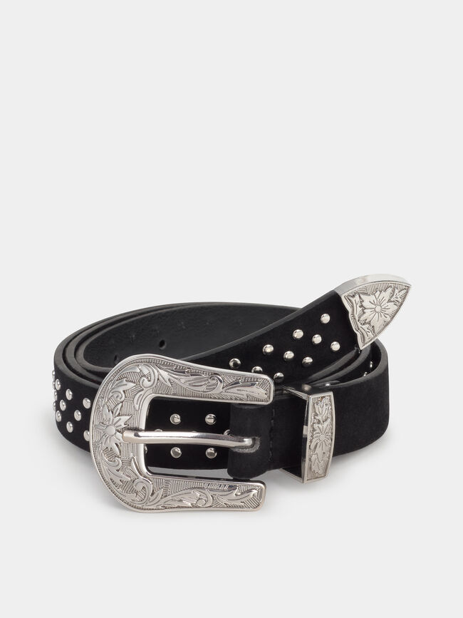CINTURÓN ESTILO VAQUERO Negro