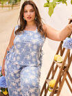 CAMISETA SET EYELET BORDADO Azul Chambray