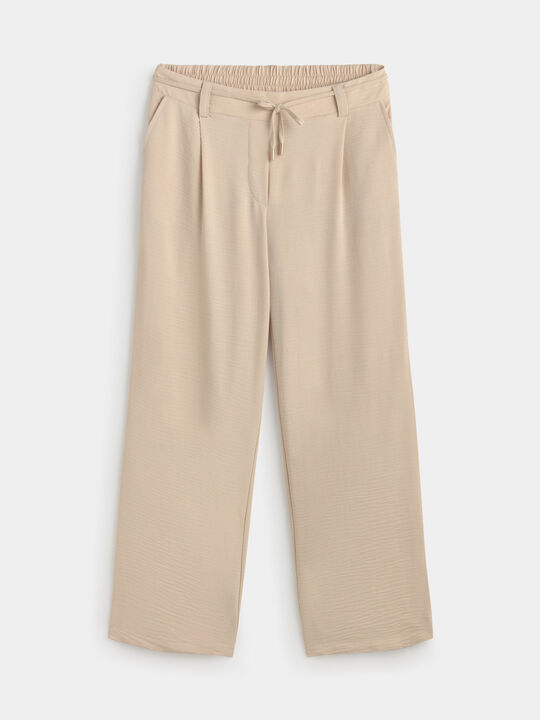 PANTALON ANCHO FLUIDO Crudo image number null