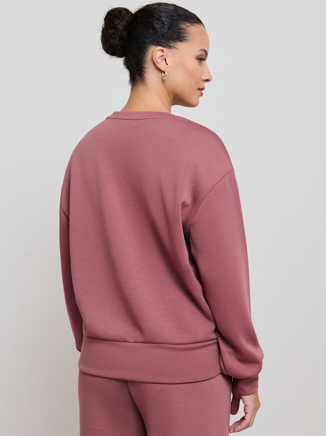 SUDADERA MANGA ABULLONADA Blush
