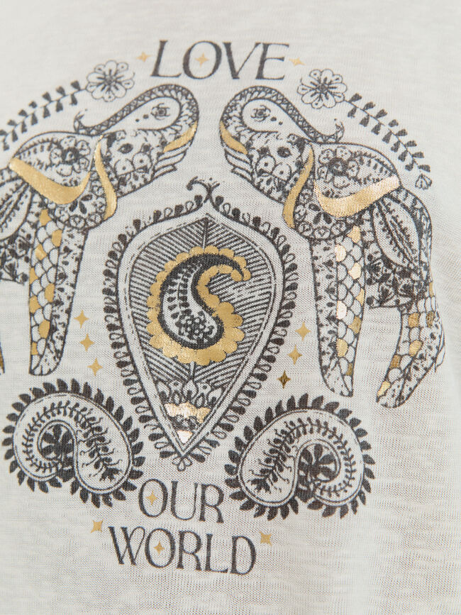 CAMISETA POSICIONAL ELEFANTE Beige