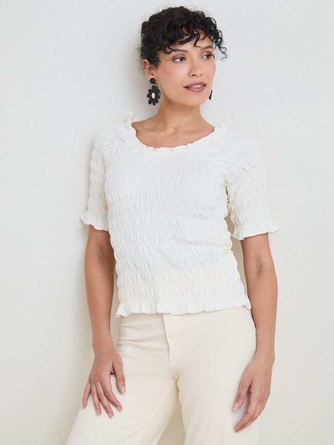 CAMISETA GOMA CANILLA Blanco Hueso