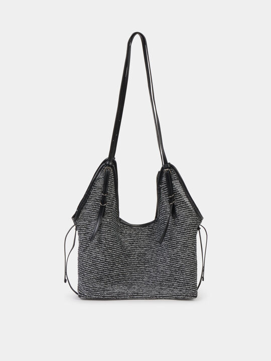BOLSO HOMBRO TRENZADO Negro image number null