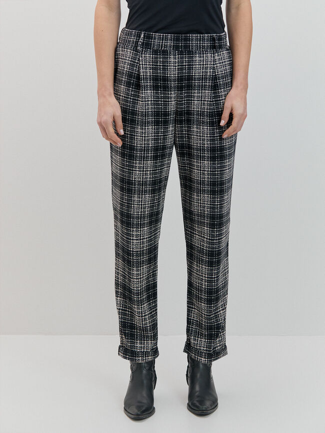 PANTAL&Oacute;N LIVERPOOL CUADROS Negro