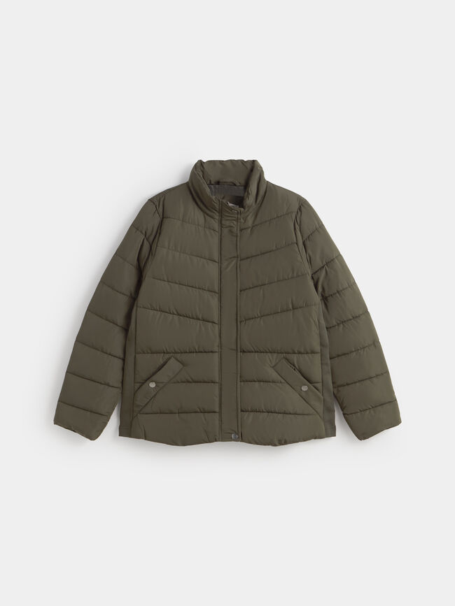 CHAQUETA ACOLCHADA ANCHA Bosque Oscuro