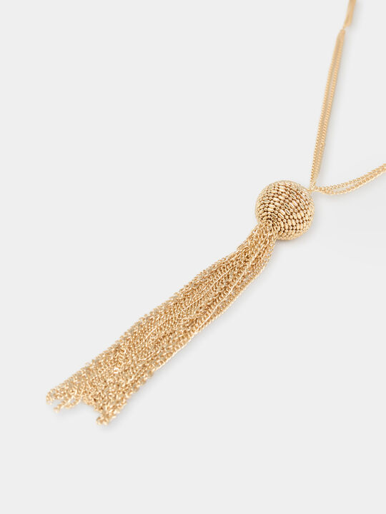 COLLAR CADENAS LARGO Oro Viejo image number null