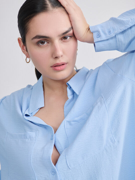 CAMISA MANGA LARGA azul blush image number null