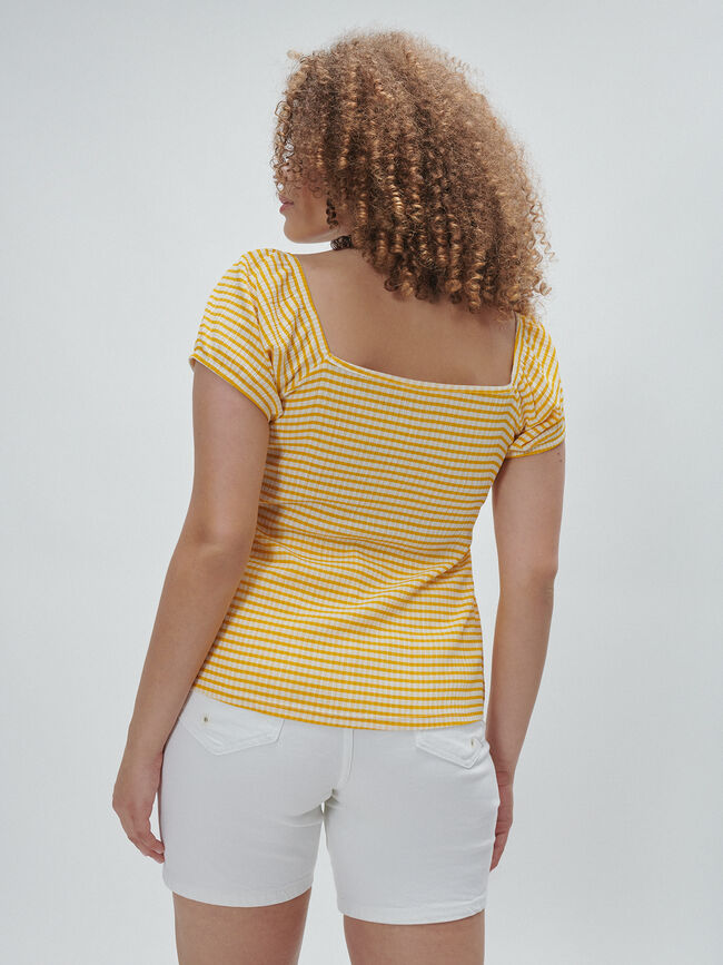 TOP VICHY FRUNCIDO Amarillo