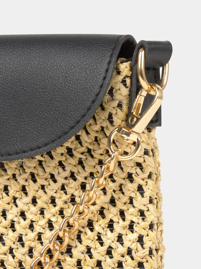 BOLSO PORTAMOVIL RAFIA Crudo