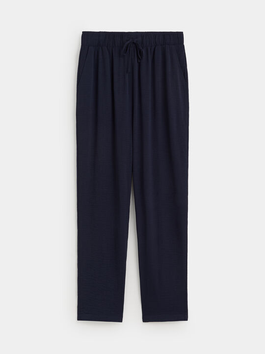 PANTAL&Oacute;N JOGGER FLUIDO Azul Marino image number null