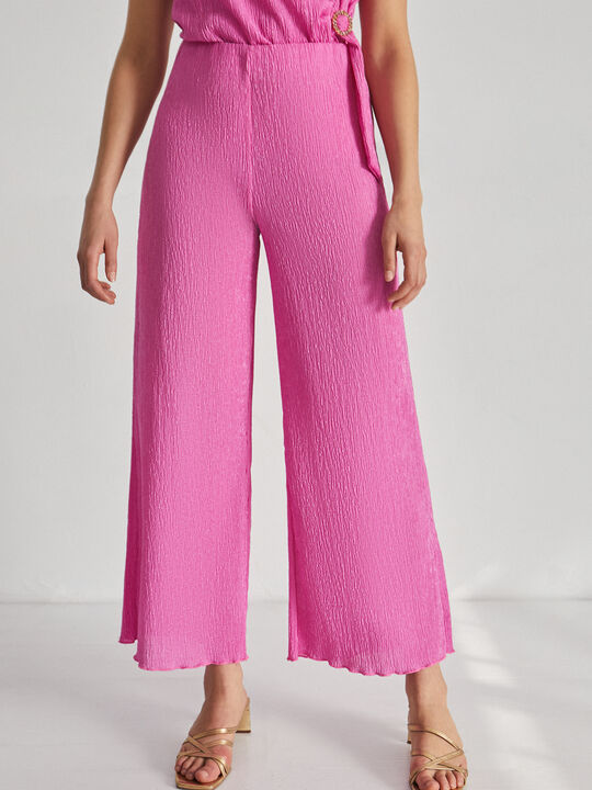 pantalon plisado Fucsia Oscuro image number null