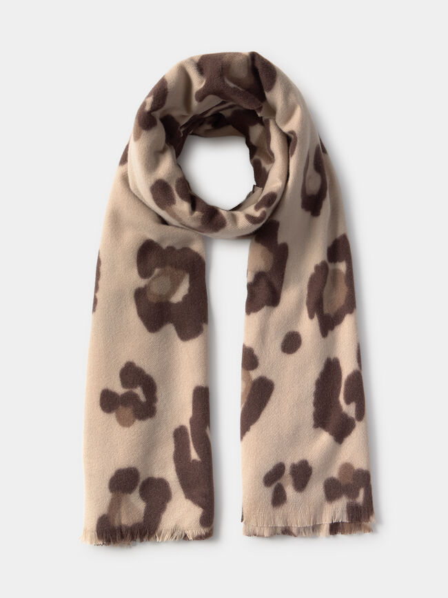 BUFANDA ESTAMPADO ANIMAL Crudo