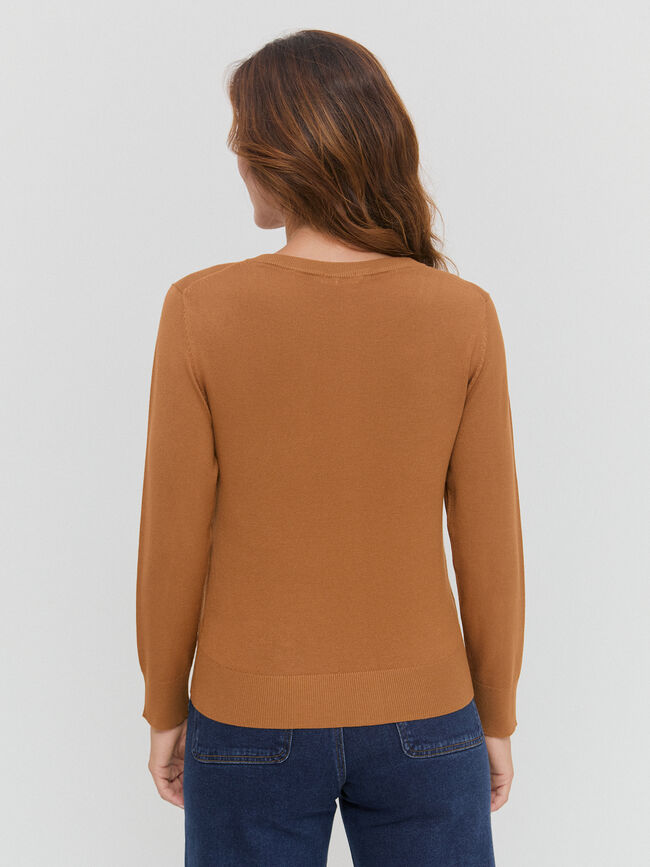 CÁRDIGAN BASICO burnt orange
