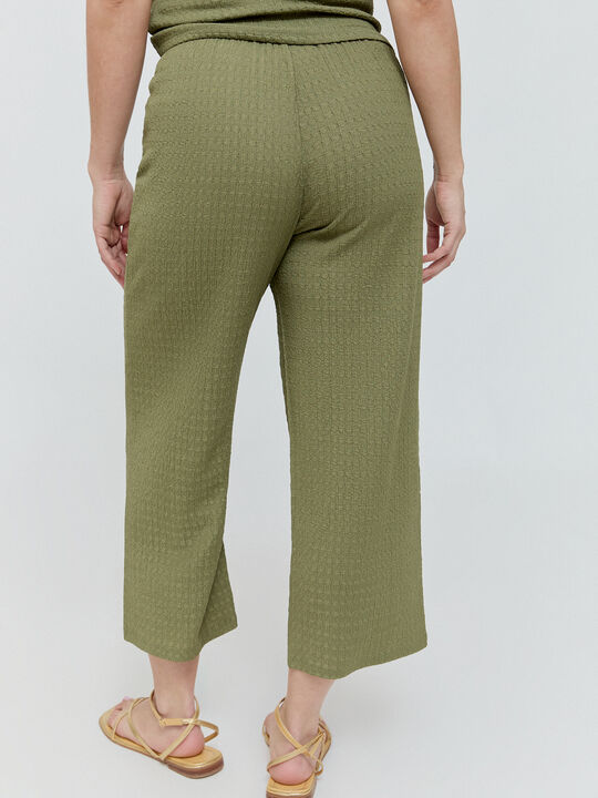 PANTALÓN EFECTO ARRUGADO Kaki image number null
