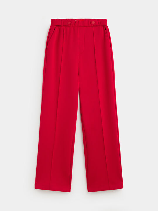 PANTALON VESTIR DETALLE Rojo image number null