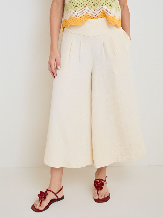 FALDA PANTAL&Oacute;N Beige