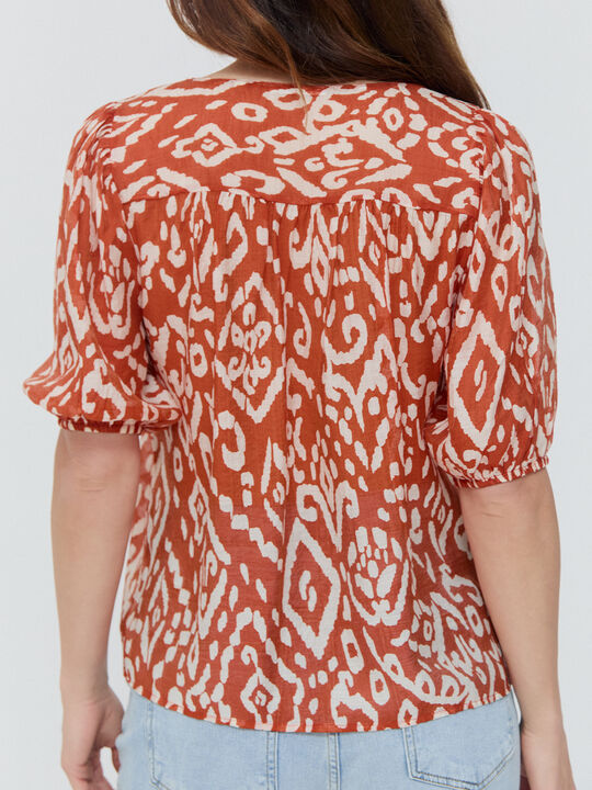 BLUSA MANGA ABULLONADA Teja image number null