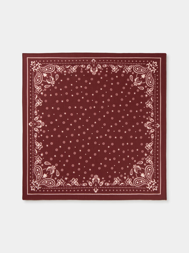 PA&Ntilde;UELO ESTAMPADO PAISLEY Granate