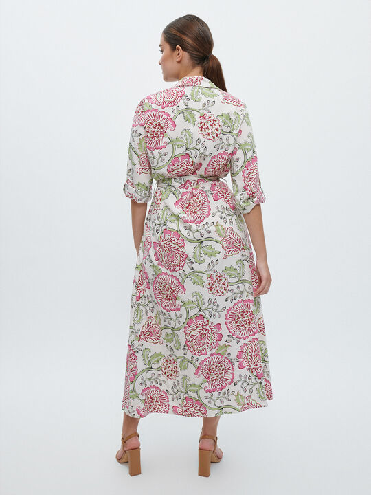 Vestido camisero Fucsia Oscuro image number null