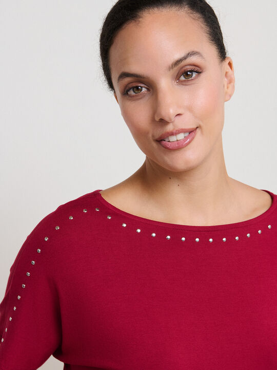 CAMISETA DETALLE Dark Cherry image number null