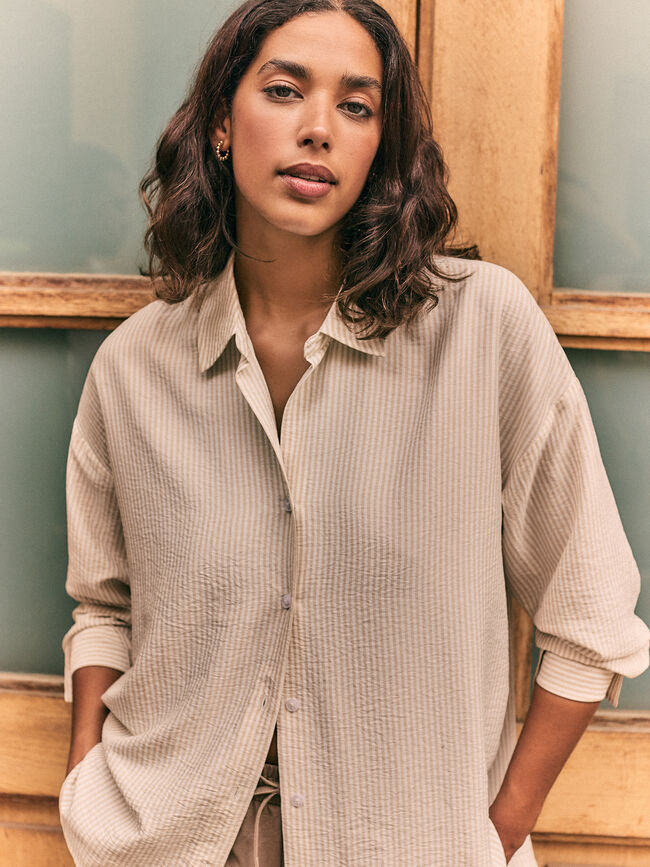 CAMISA OVERSIZE Vison Claro