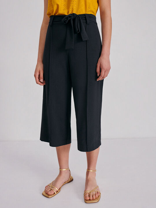 pantalón culotte cinturón Negro image number null
