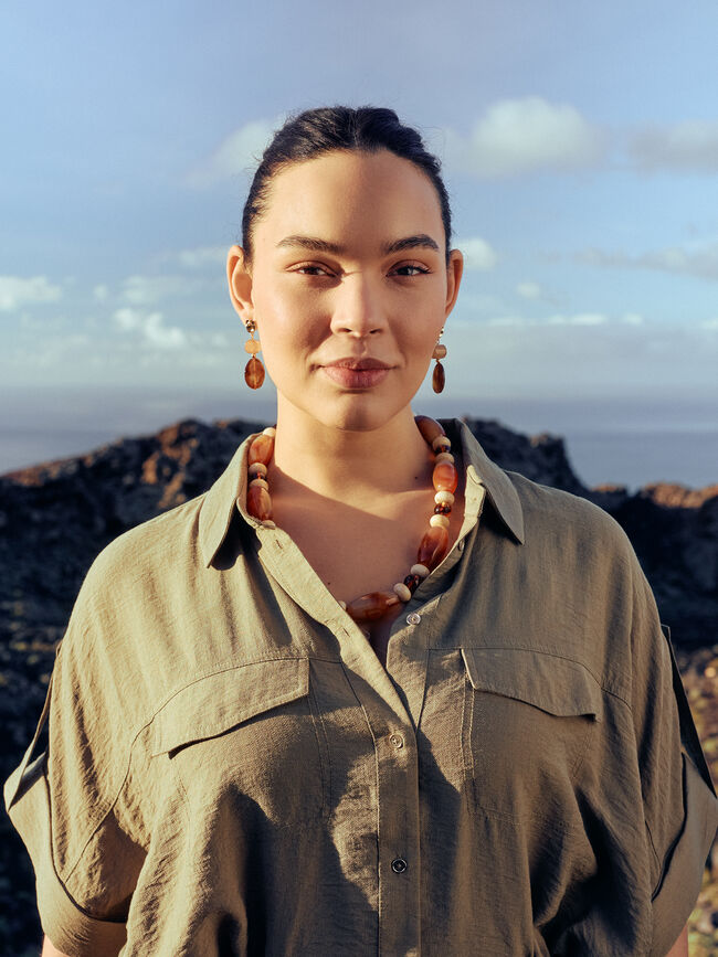 PENDIENTES LARGOS BOLAS Multicolor