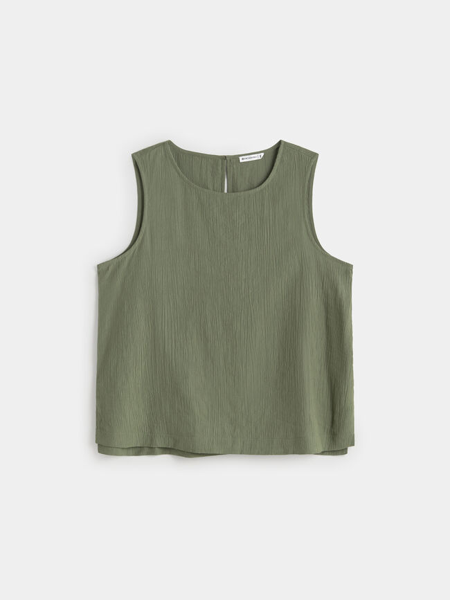 TOP ARRUGADO ABERTURAS Verde Te