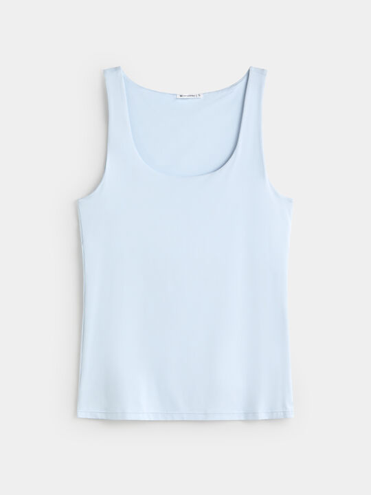 CAMISETA TIRANTE ANCHO Azul Bebe image number null