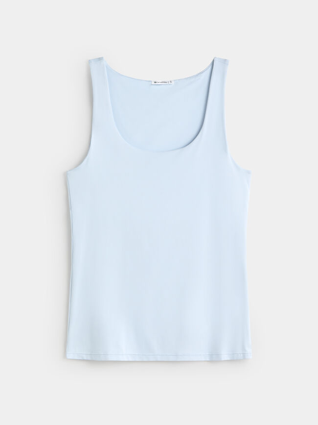 CAMISETA TIRANTE ANCHO Azul Bebe