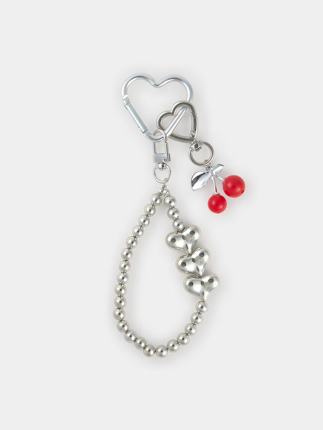 LLAVERO DETALLE CEREZA Plata