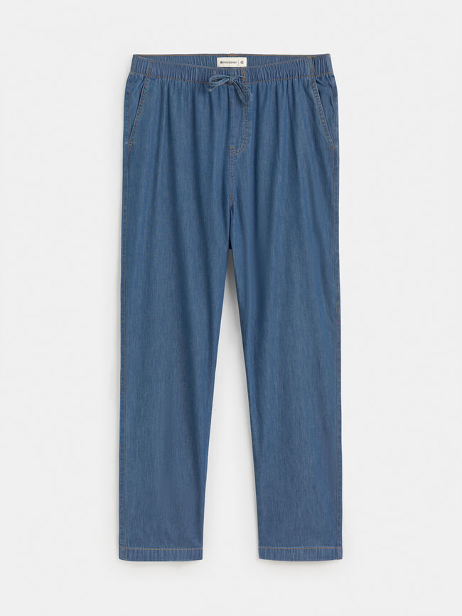 PANTALON FLUIDO VAQUERO Dark blue